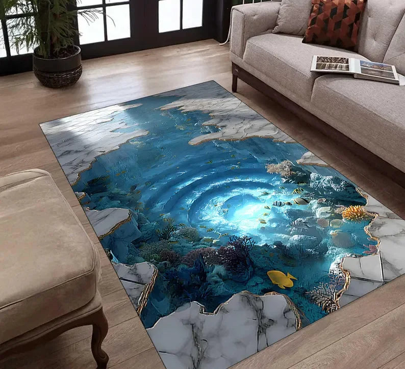 tapis moderne floral animal abstrait vert rose bleu beige noir blanc polypropylène polyester rectangle