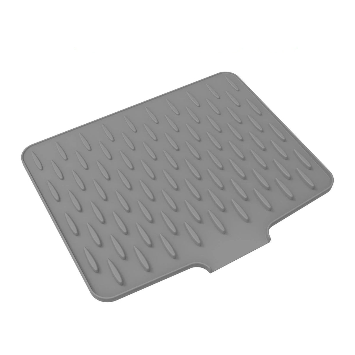 tapis drainage silicone noir moderne rayures diagonales cuisine antidérapant résistant chaleur 40cm 32cm