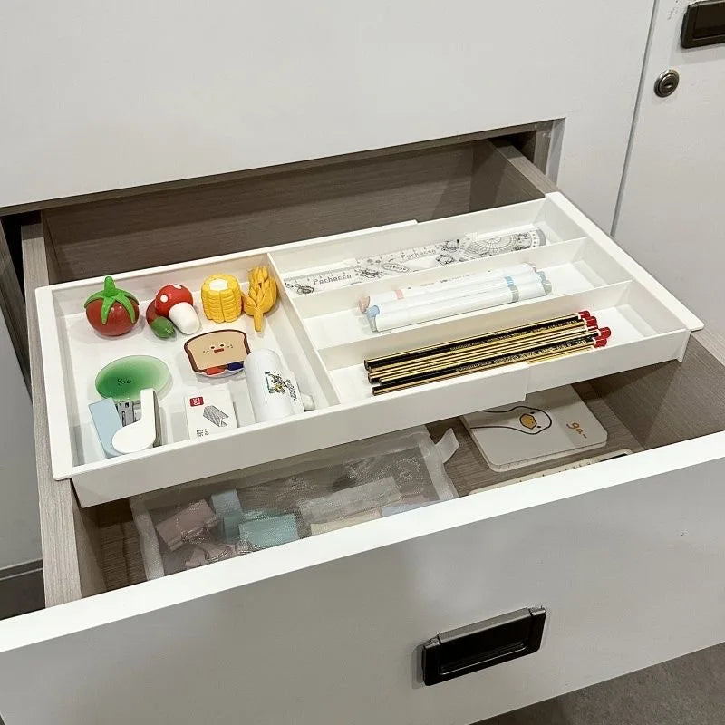 Plateau réglable pour couverts vu de dessus