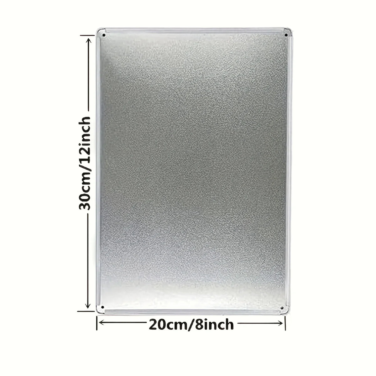 panneau décoratif métal personnalisable industriel vintage blanc rouillé texturéarrière ølets fixations 30x20cm