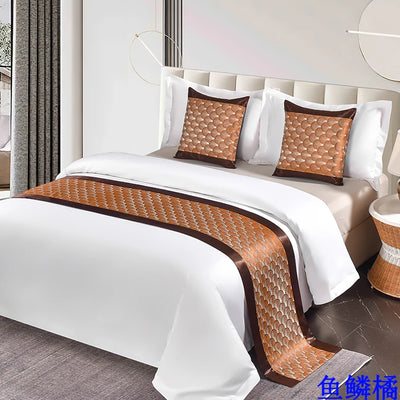 Dessus de lit moderne minimaliste en polyester coton sur un lit