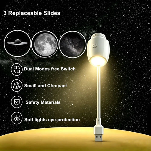 projecteur ciel étoilé veilleuse lampe table 12 diapositives motifs planètes chambre enfants led blanc