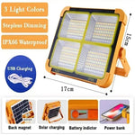 projecteur portable led rechargeable solaire orange clips moderne certification vde ul rohs
