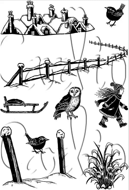 pochoirs noël dessin main noir blanc scrapbooking gaufrage decoration artisanale festive tampon papier carton