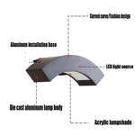 lampe murale moderne led 18w noir gris étanche ip65 aluminium polycarbonate