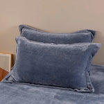 taies d'oreiller velours gris moderne 300 fils qualité supérieure opaques maison hiver