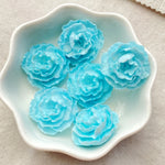 fleurs artificielles rose rouge jaune bleu violet blanches relief décor scrapbooking bricolage artisanat