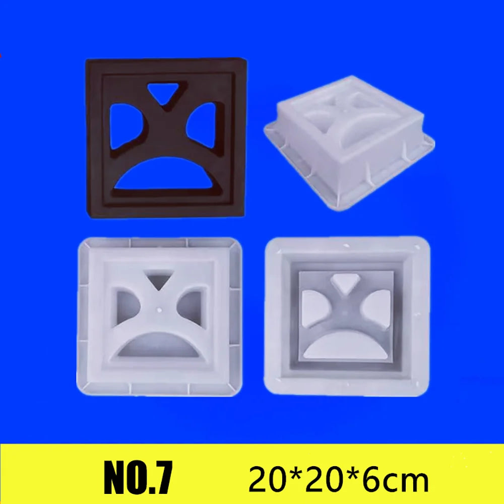 moule décoration extérieure plaque moderne motifs géométriques variés plastique réutilisable grès clair foncé