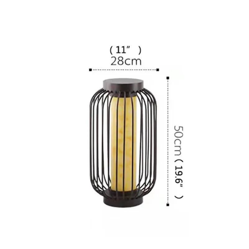 lanterne extérieure marron foncé minimaliste ip55 led alliage abs moderne éclairage paysagerextérieur figure solide