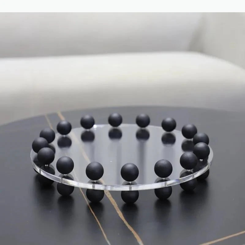 support décoration moderne transparent noires diffuseur parfum bijoux organisation élégante minimalistes