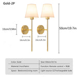 lampe murale moderne or blanc rechargeable rgb vis minimaliste led abatjour