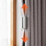 boucle rideau magnétique gris moderne minimaliste empêche fuite lumiere chambrepaque