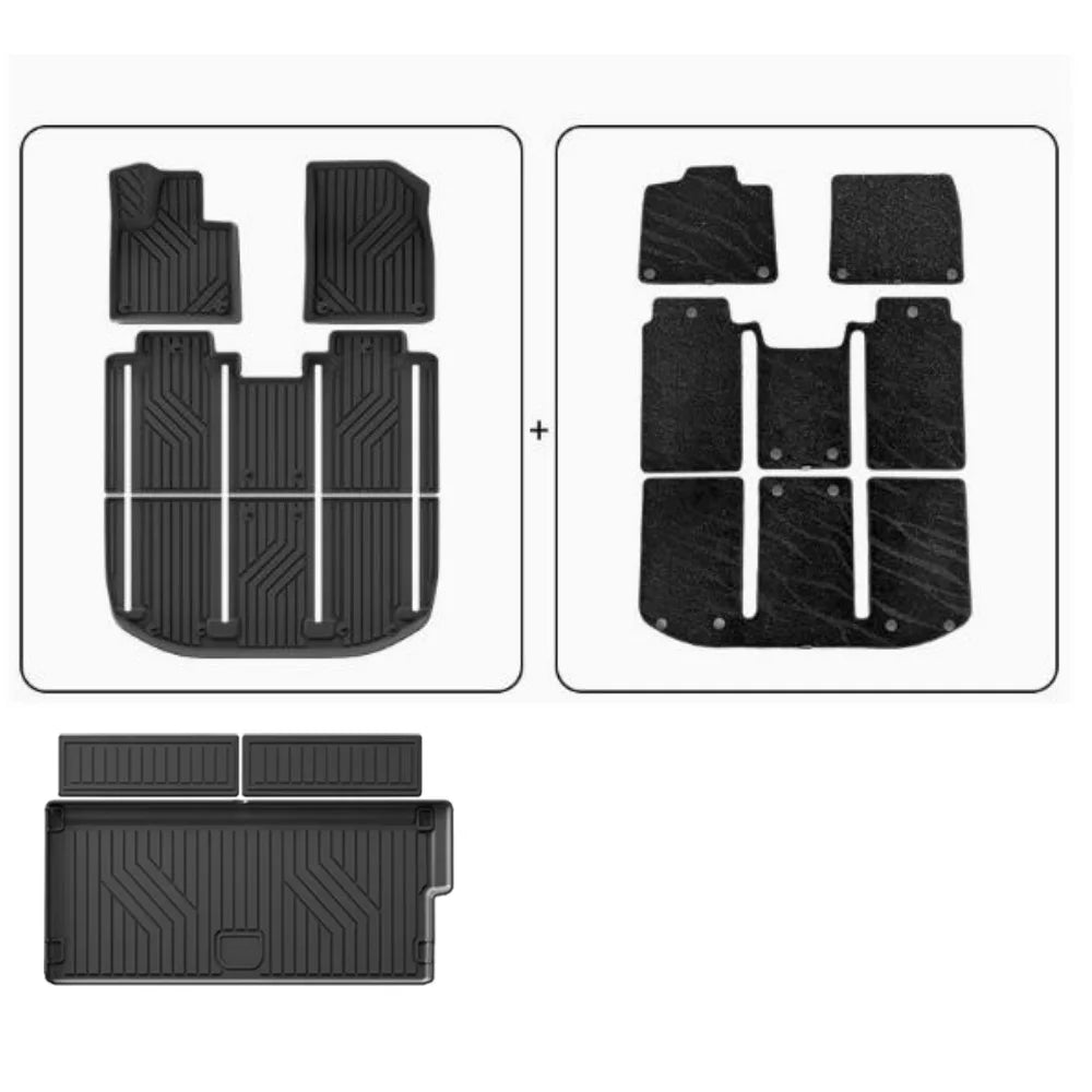 tapis sol voiture noir rayures diagonales moderne avant gauche avant droit arrière coffre