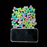 luminescentes bleu vert rose jaune modernes décoratives 500pcs 100pcs translucentes ovales