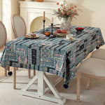 serviette table patchwork géométrique rouge réutilisable boho chic extérieur fête