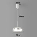 suspension lumineuse moderne transparente argentée lisse minimaliste pendentif chaîne métallique led dimmable