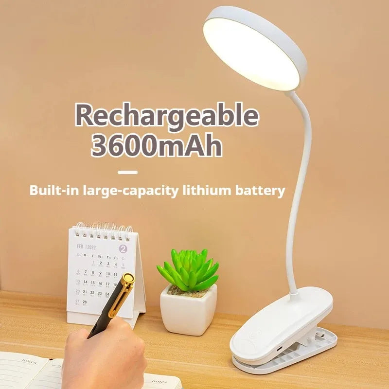 lampe led rechargeable clip blanc moderne minimaliste interrupteur tactile protection yeux