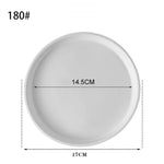 assiettes rondes plastique blanc rougebrun modernes plateformes plante concentriques 120 140 160 180