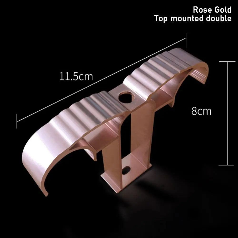 supports rideaux or blanc cuivre lisses modernes plaque fixation