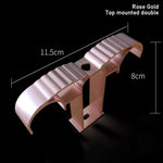 supports rideaux or blanc cuivre lisses modernes plaque fixation