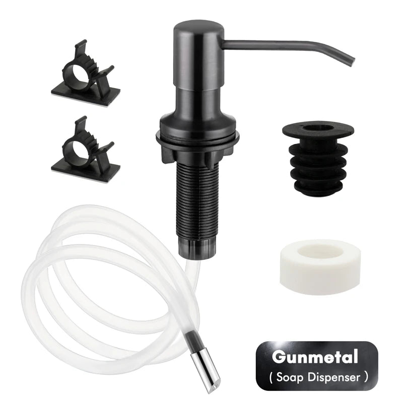 distributeur savon liquide or moderne acier inoxydable facile vis fixations kit extension évier