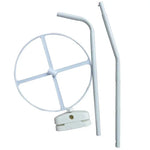 support moustiquaire bébé violet blanc simple minimaliste fixe lit bras rayonnants transparent