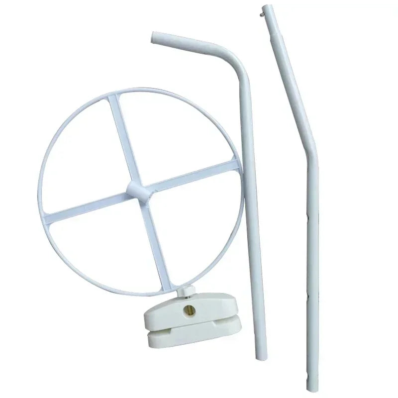 support moustiquaire bébé violet blanc simple minimaliste fixe lit bras rayonnants transparent