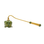 bougie parfumée suspension citrouille classique vintage orange vert bleu doré motifs feuilles tringle