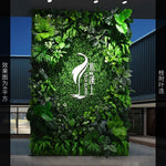 panneau mural artificiel herbe feuilles vert moderne décoration extérieur accroché maison festive