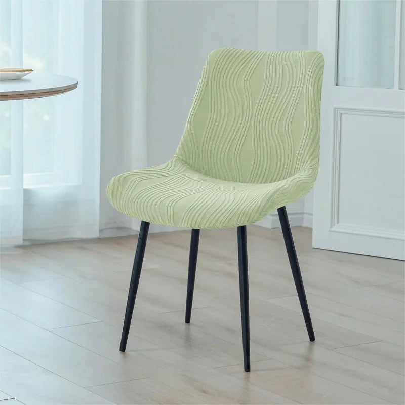 housse chaise gris rayures horizontales moderne spandex polyester