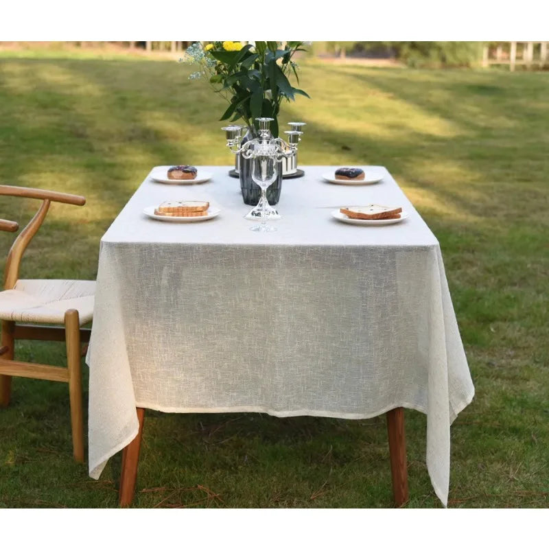 serviette table beige texture lin classique réutilisable extérieur fête mariage