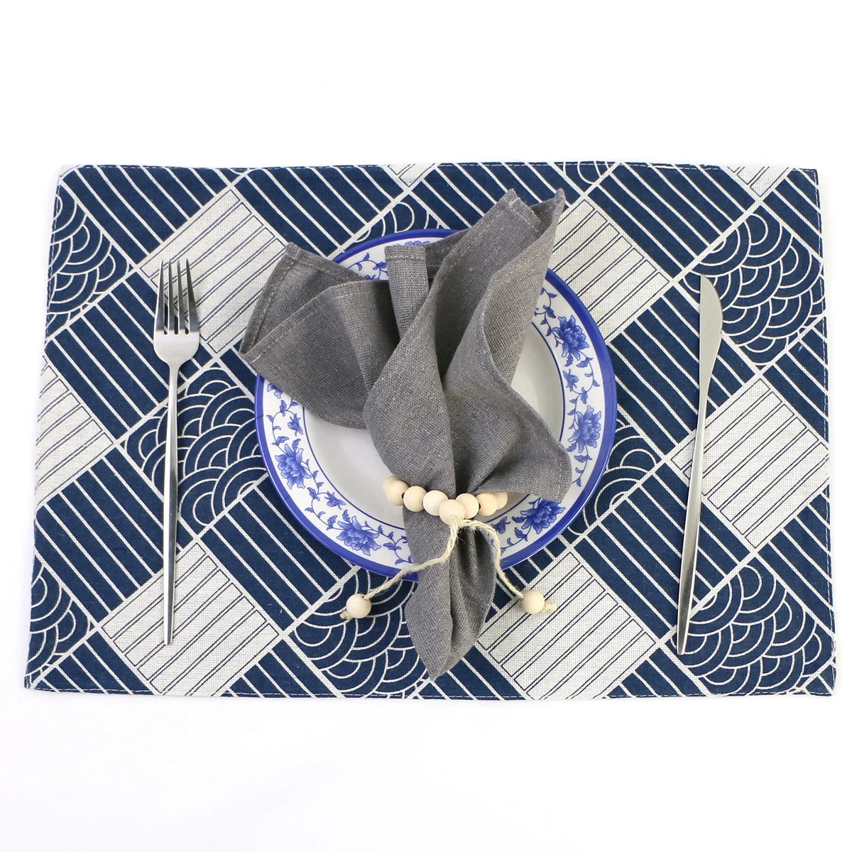 serviettes maison gris texture lin classique 40x40cm set 10paque opacité festive all season