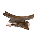 support épée bois naturel sculpté traditionnel marron foncé décoration maison