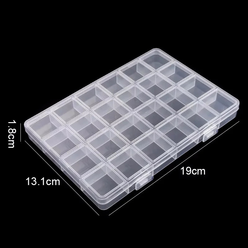 boîte rangement transparente moderne pratique poignée grille 13.2cm 22.3cm plastique organiser bijoux petits objets