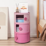 table nuit meuble moderne rose minimaliste tiroirs transparents chambre coucher
