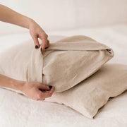 housses coussins lin 100% beige blanc vert rouille bleu gris minimaliste bohème decoration intérieure