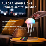lampe led forme méduse multicolore effet dégradé télécommande moderne innovant texture froissée bionique base