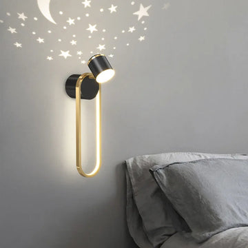 plafonnier led moderne ciel étoilé lune salon chambre enfant noir doré