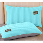taies d'oreiller géométriques polyester jaune rouge moderne 48x74cm non toxiques adultes chambre coucher