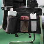 sac rangement noir pliable multiple poches clips pratique polyester durable