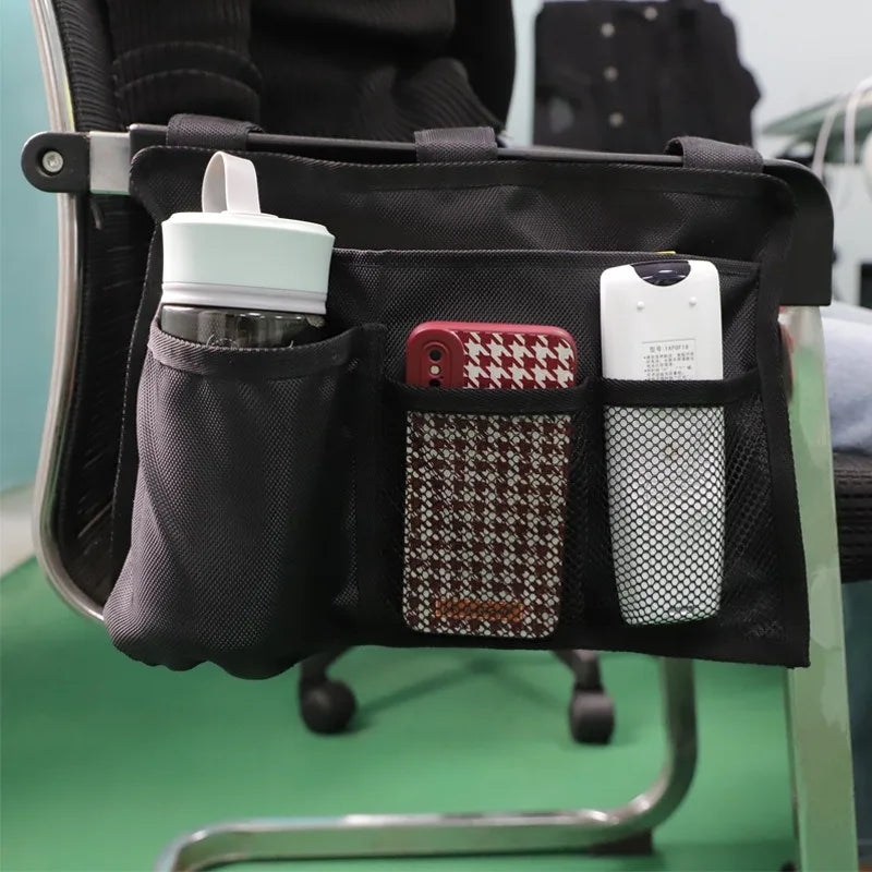 sac rangement noir pliable multiple poches clips pratique polyester durable