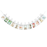 cadre photo mural moderne numéros mois bébé photos minimaliste rose doré bleu marron clair