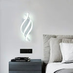 applique murale led blanc ondulé contemporain éclairage intérieur salon chambre coucher