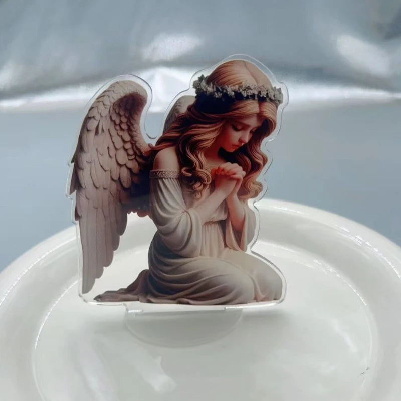 décoration figurine acrylique dragon ange fée motifs floraux orientaliste fantaisie spiritualité