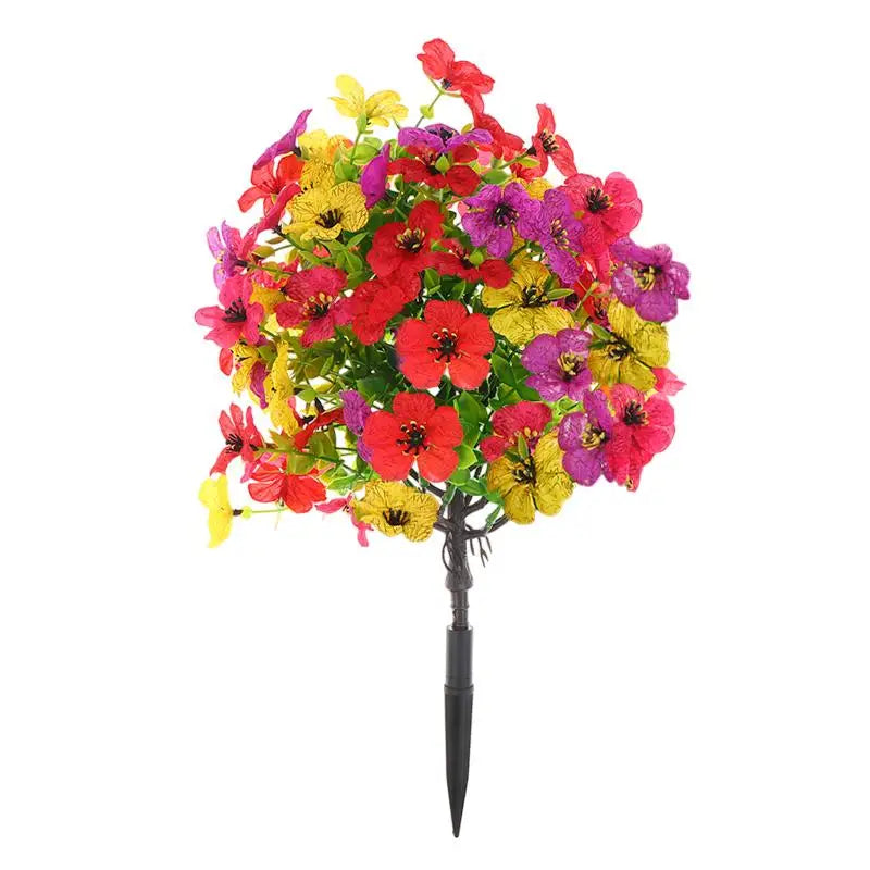 décoration intérieure moderne bouquet artificiel violet rose rouge jaune fleurs polyester piquet simple