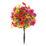 décoration intérieure moderne bouquet artificiel violet rose rouge jaune fleurs polyester piquet simple