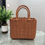 paniers rotin marron rose beige noir blanc orange tissage traditionnel moderne minimaliste poignées corde