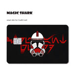 étui carte bancaire star wars logo noir rouge adhésif moderne stylisé billets protection porte