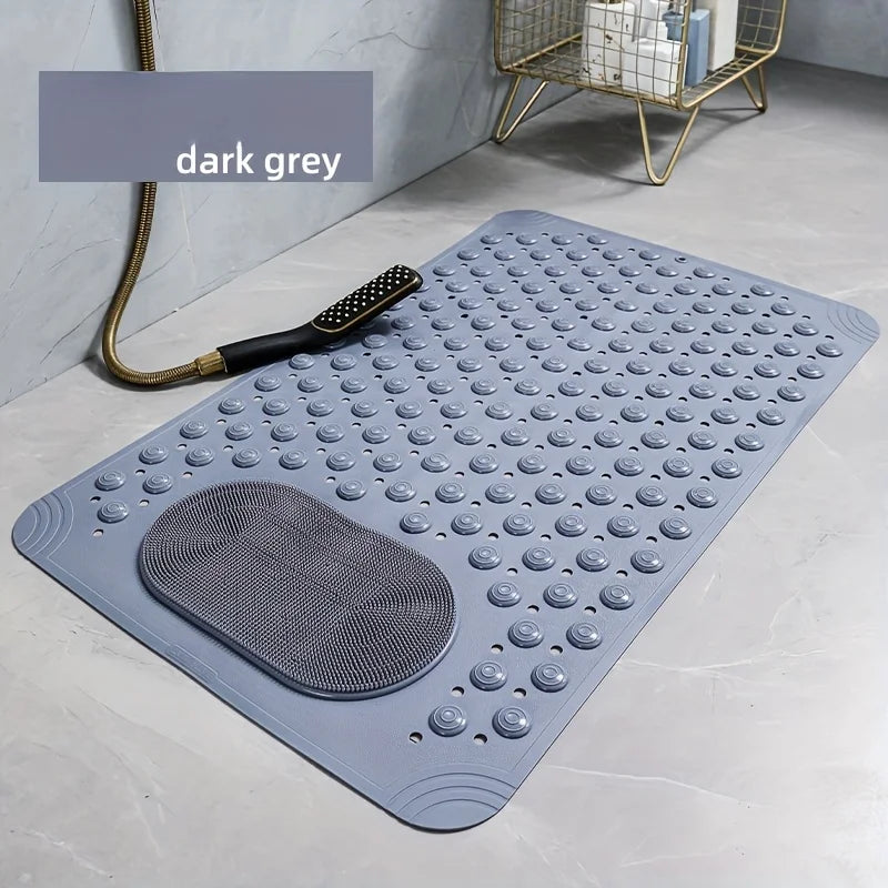 tapis bain pvc antidérapant vert clair texture cercles picots moderne sécurité douche