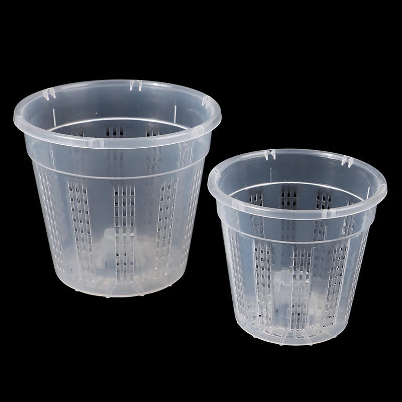 pots fleurs transparents perforés modernes assiette variante A1 A2 B1 B2